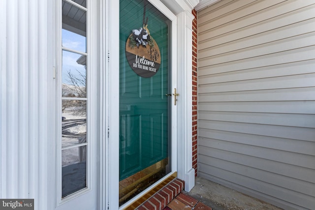 view of doorway to property