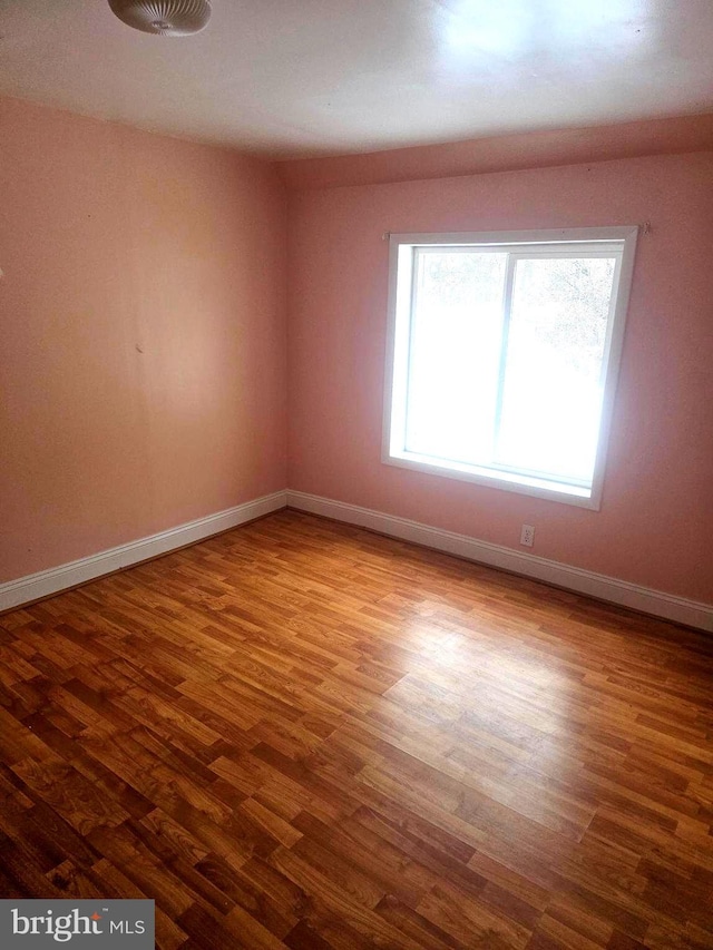 empty room featuring hardwood / wood-style flooring