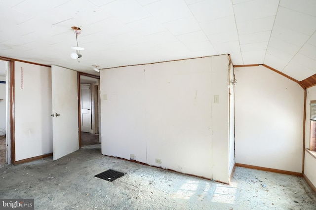 interior space with vaulted ceiling