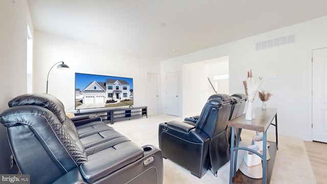 living room featuring light hardwood / wood-style flooring