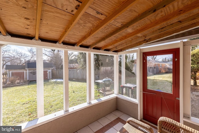 sunroom with a wealth of natural light