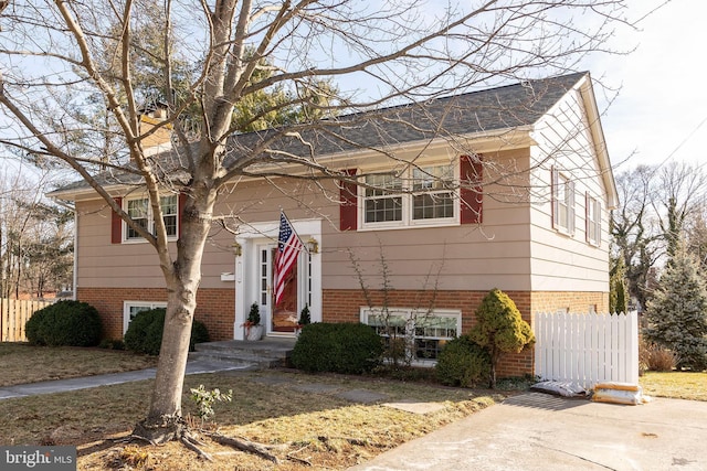 view of split foyer home