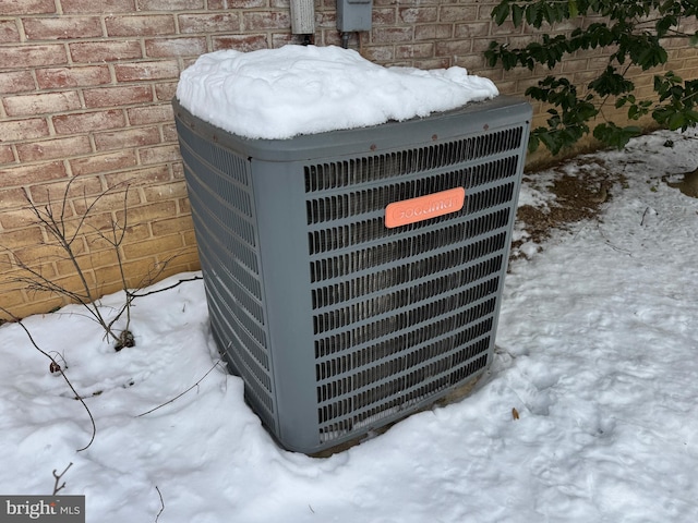 exterior details featuring central AC unit