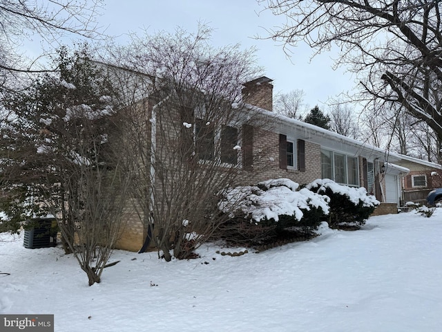 view of snowy exterior