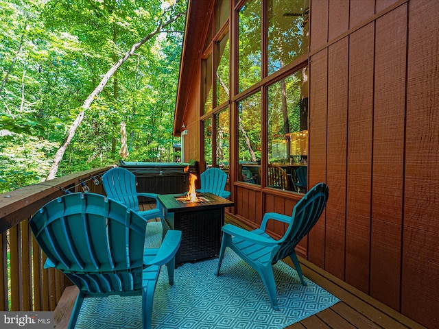 view of sunroom