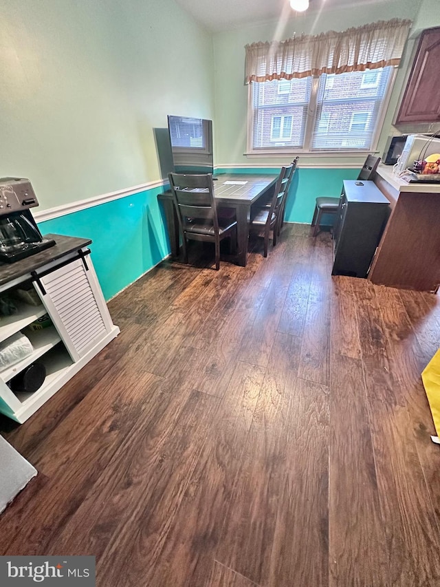 office featuring dark hardwood / wood-style flooring