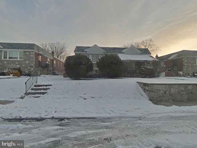 view of snowy yard