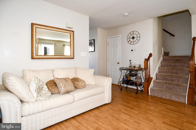 living room featuring hardwood / wood-style flooring