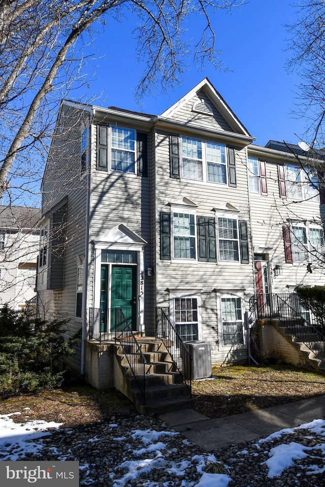 view of front of house with central AC