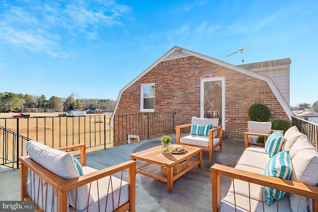 view of patio with outdoor lounge area