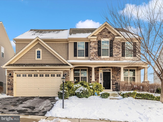 view of front of home featuring a garage