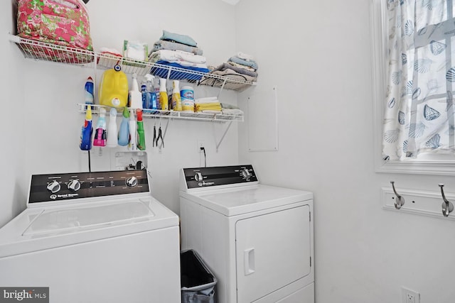 washroom with washer and clothes dryer