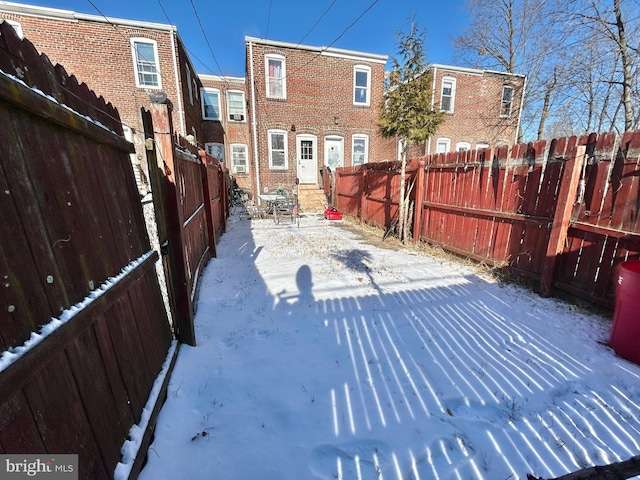 view of snowy yard