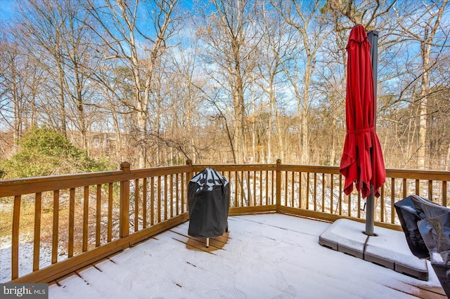 view of wooden deck