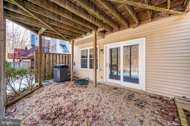 view of patio with central air condition unit