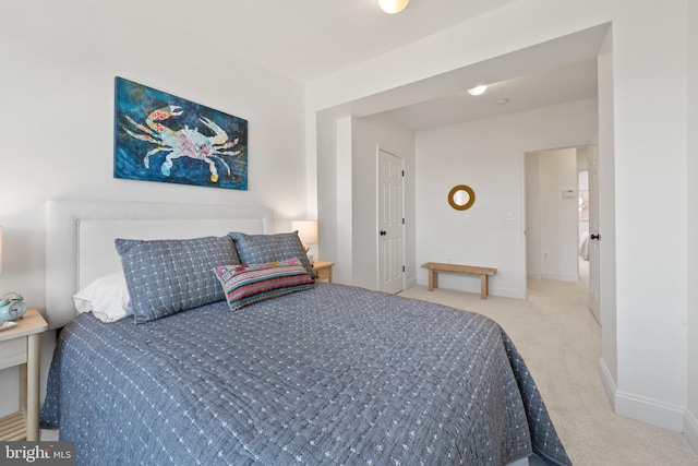 view of carpeted bedroom