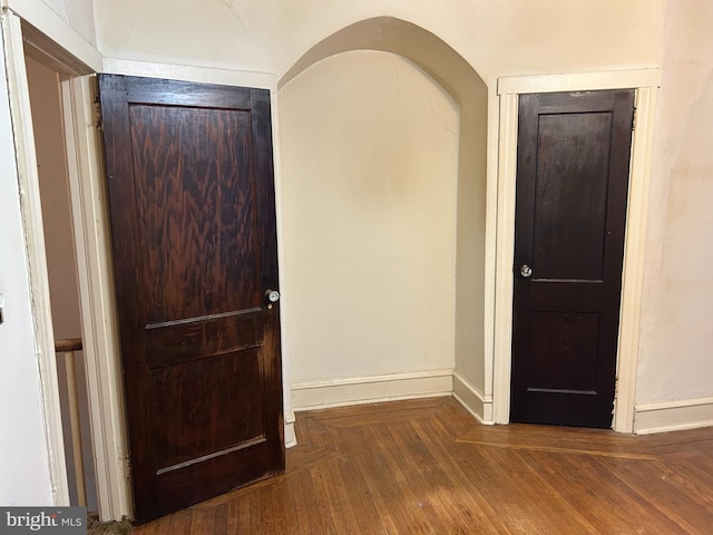 foyer with hardwood / wood-style flooring