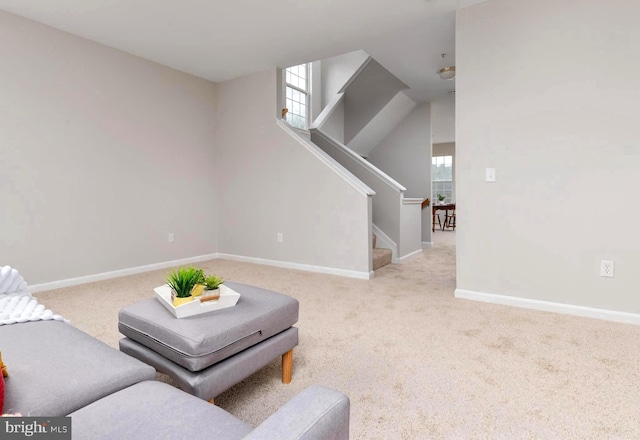 view of carpeted living room