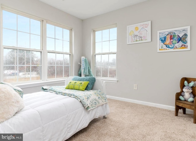 view of carpeted bedroom