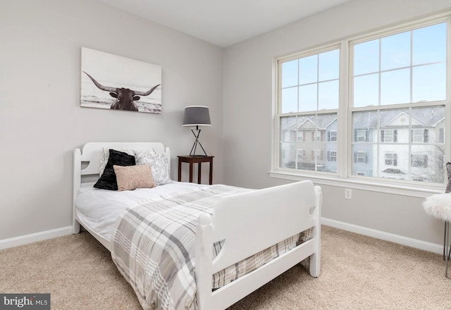 bedroom with carpet floors