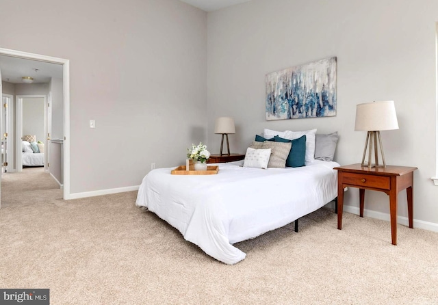 bedroom with carpet floors