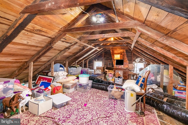 view of attic