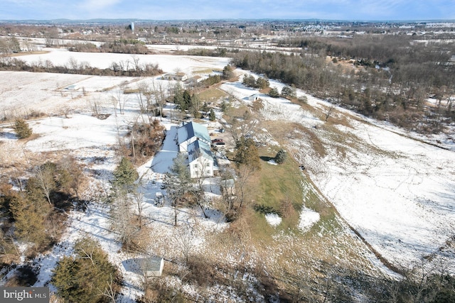 view of snowy aerial view