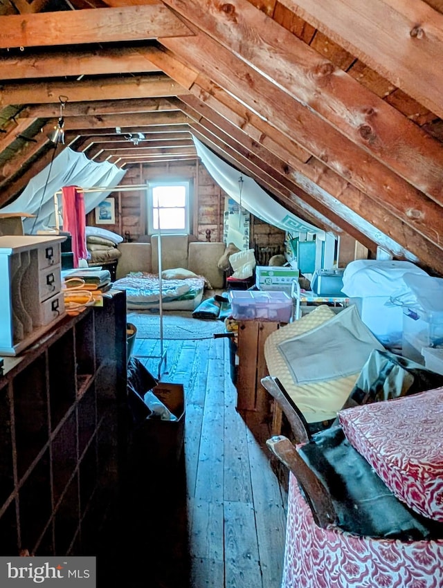 view of attic