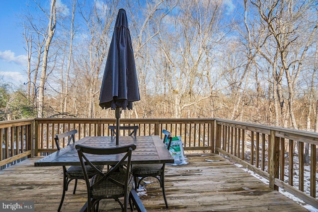 view of wooden deck