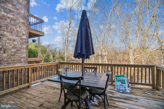 view of wooden deck