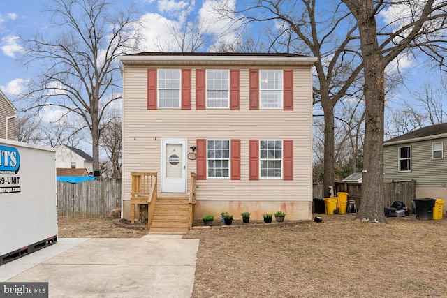 view of front of house with a patio area