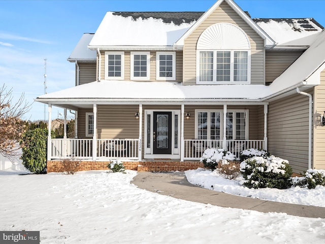 view of front of house featuring covered porch