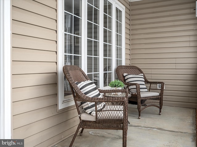 balcony featuring a patio area