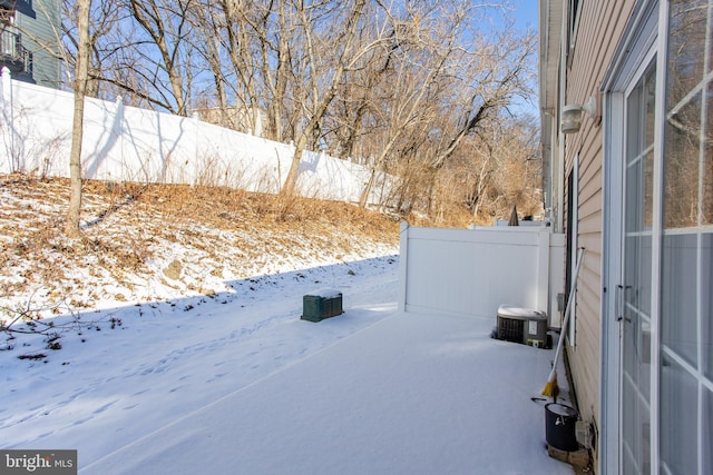 view of snowy yard