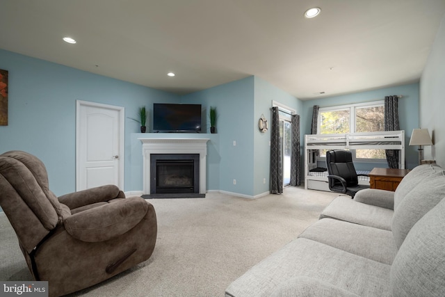 view of carpeted living room