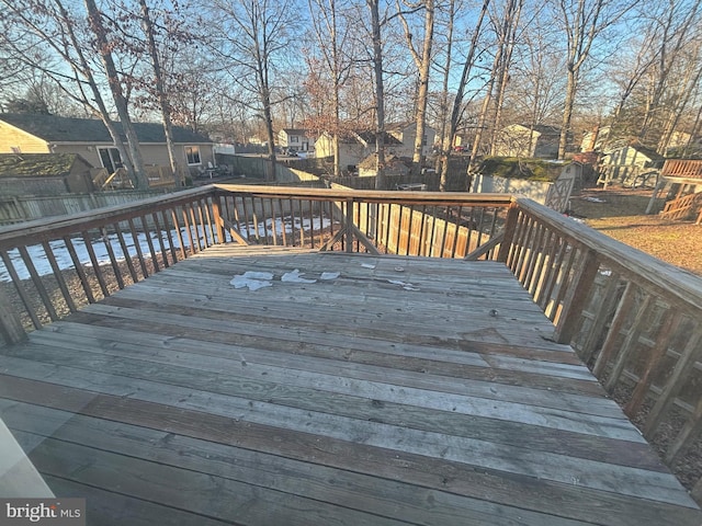 12725 Bar Oak Dr, Waldorf, MD 20601 - wooden deck with a storage shed