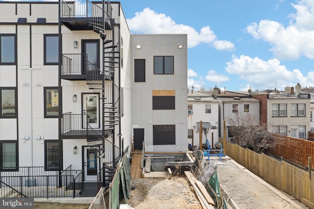 757 Columbia Rd NW, Washington, DC 20001 - multi unit property with fence, stairway, and stucco siding