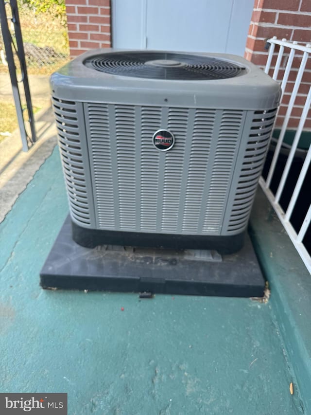 exterior details featuring central AC unit