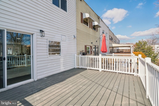 view of wooden deck