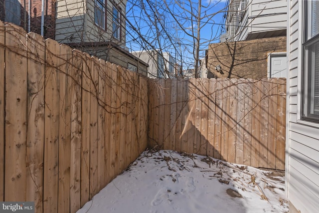 view of snowy yard