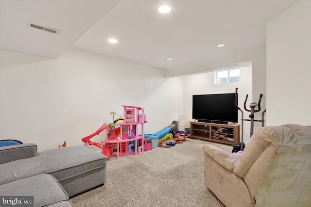 playroom featuring carpet