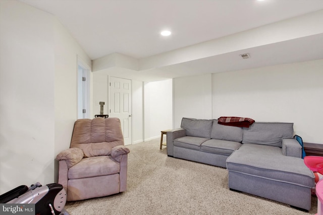 view of carpeted living room