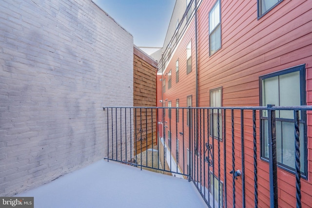 view of property exterior with a balcony