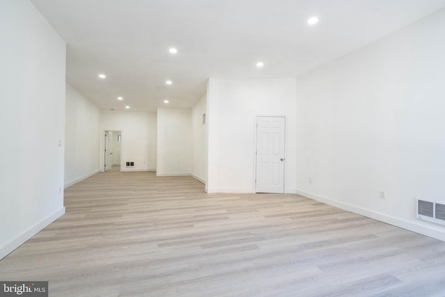 empty room featuring light hardwood / wood-style flooring