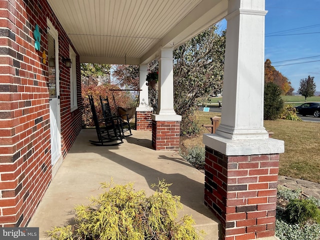 view of patio / terrace featuring a porch