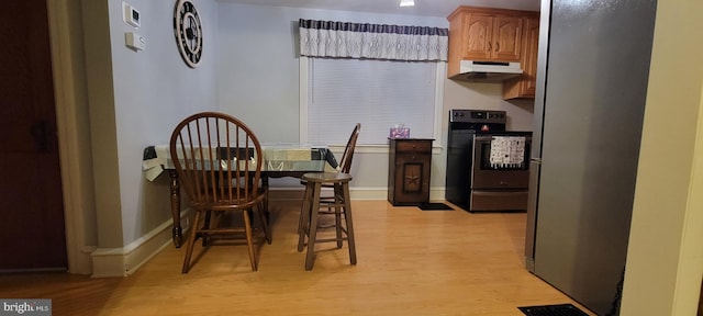 dining area featuring light hardwood / wood-style flooring