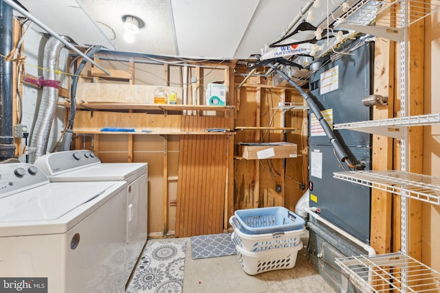 laundry room with separate washer and dryer