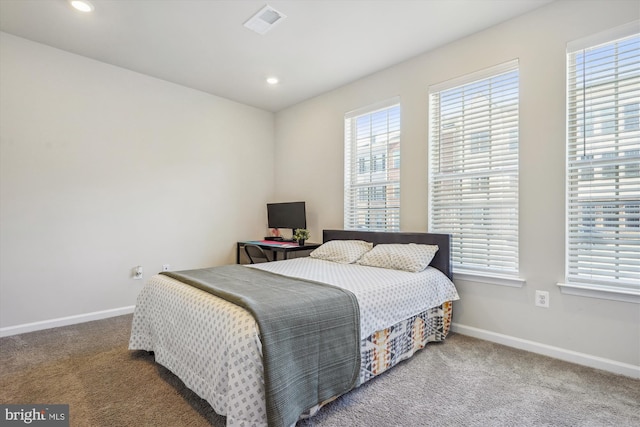 bedroom with carpet floors