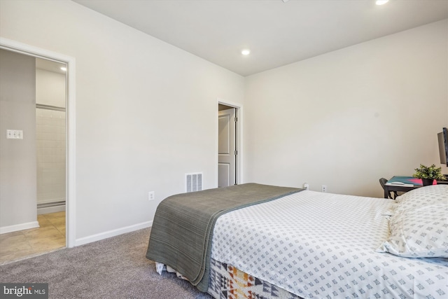 view of carpeted bedroom