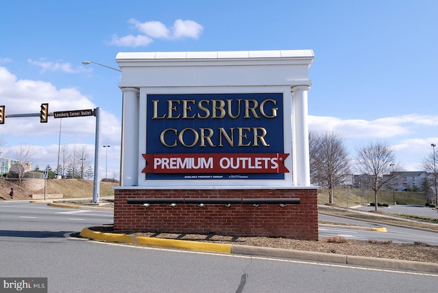 view of community sign